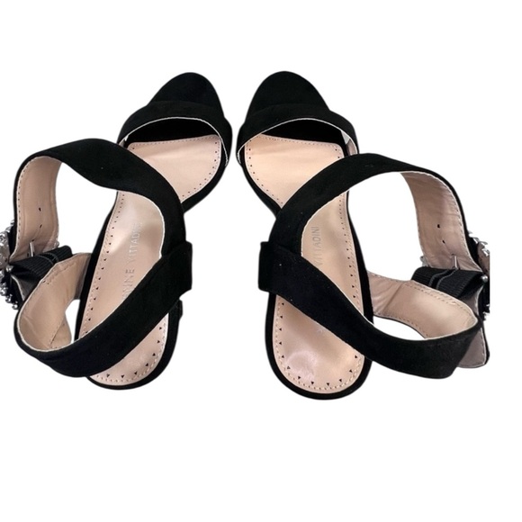 ADRIENNE VITTADINI Geno Embellished Sandals, Color Black, Size 7.5, NWOT - Picture 5 of 12